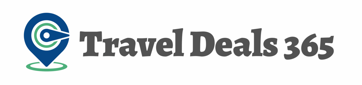 Blue and green travel deals 365 logo